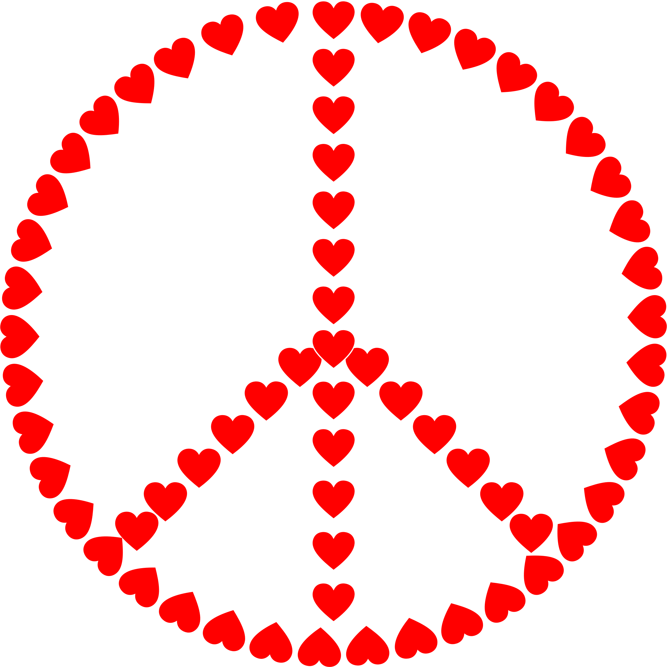 Clipart peace sign love