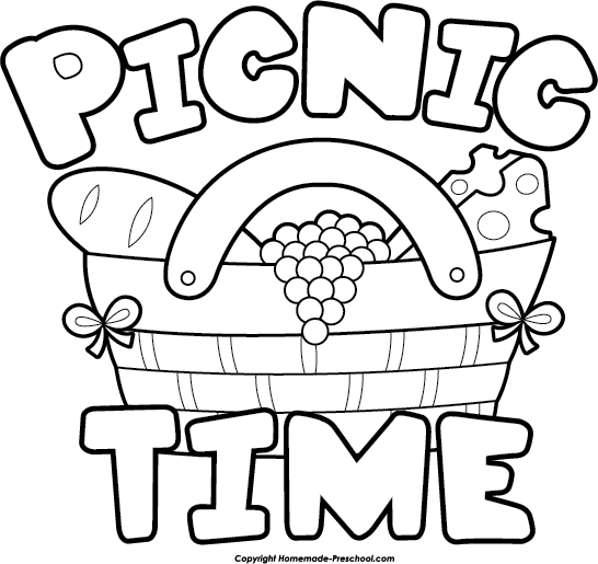 The picnic item card clipart clipartcow