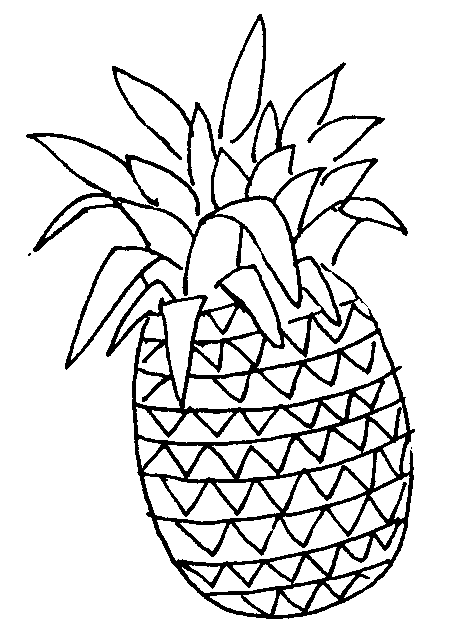 Cute pineapple outline free clipart images