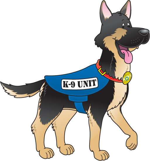 Police canine clipart