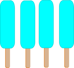 4 light blue single popsicle clip art high quality