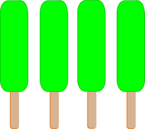 4 green single popsicle clip art at vector clip art