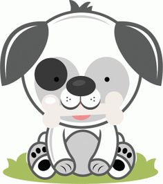 Puppy pictures of cute cartoon puppies clipart silhouette cameo 3
