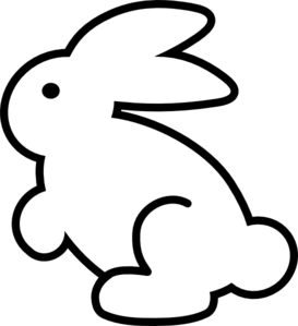 Rabbit bunny clipart black and white free clipart images 3