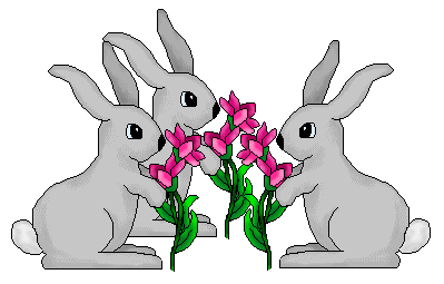 Rabbit clip art groups of gray rabbits three rabbits image 3 2