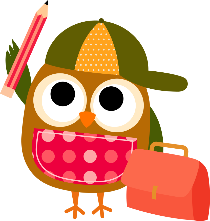 Owl reading clipart 3