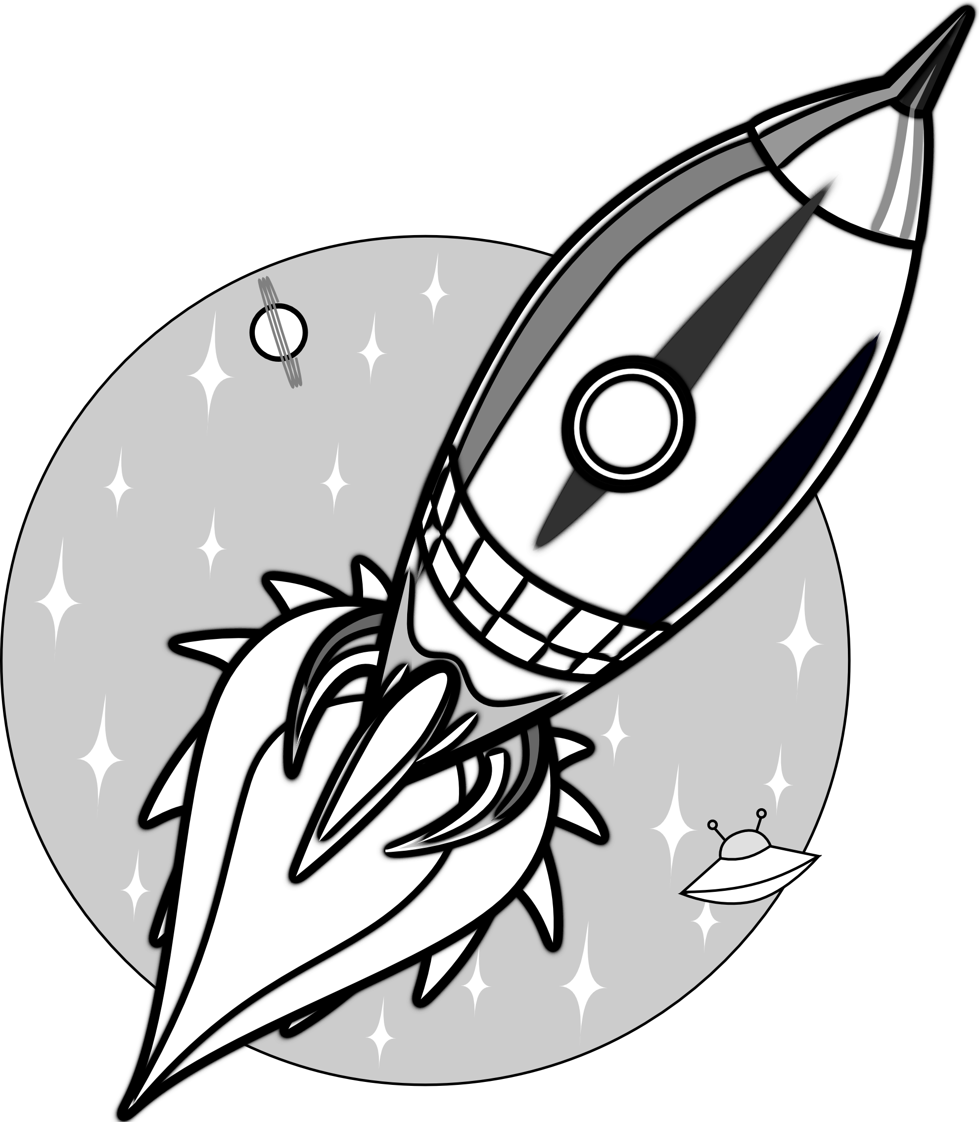 Space rocket clip art outline pics about space 2 image