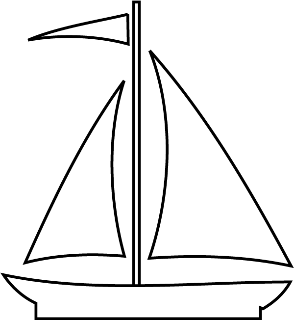 Sailboat clipart image cartoon sailboat sailing the high seas 2