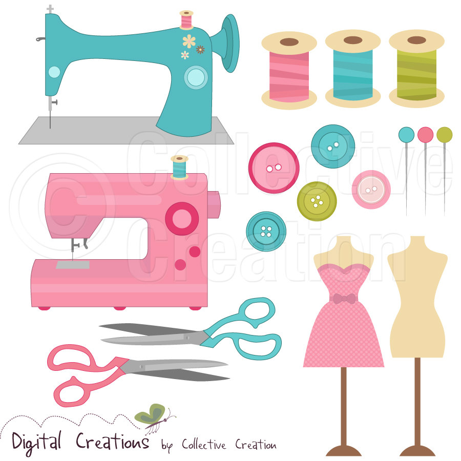 people sewing clipart borders