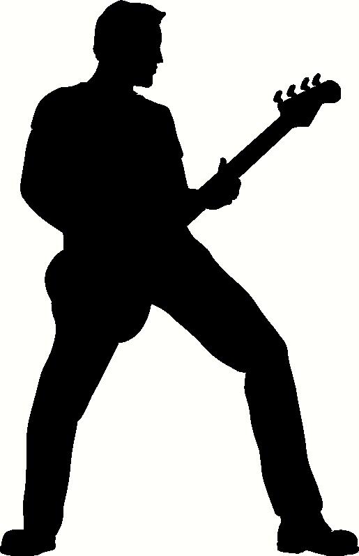 Guitar player silhouette clipart