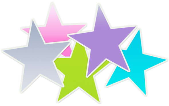 Colorful stars clipart