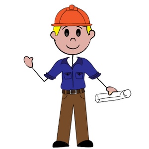 Stick figure construction worker clipart image clip art a