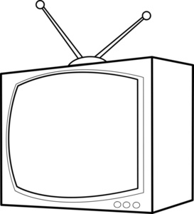 Television tv clipart black and white free images 2