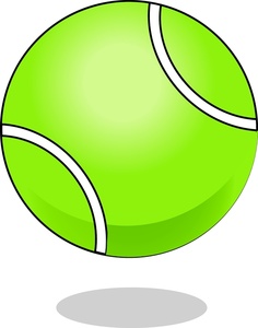 Cartoon tennis ball clipart