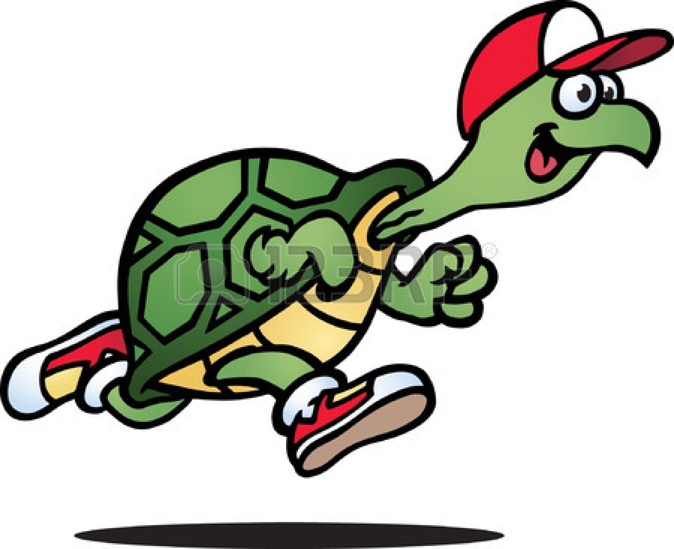 Slow racing turtle clipart