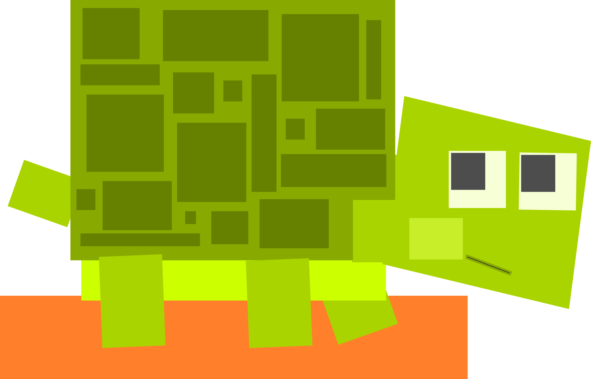Free square pixelated turtle clipart clipart and vector image