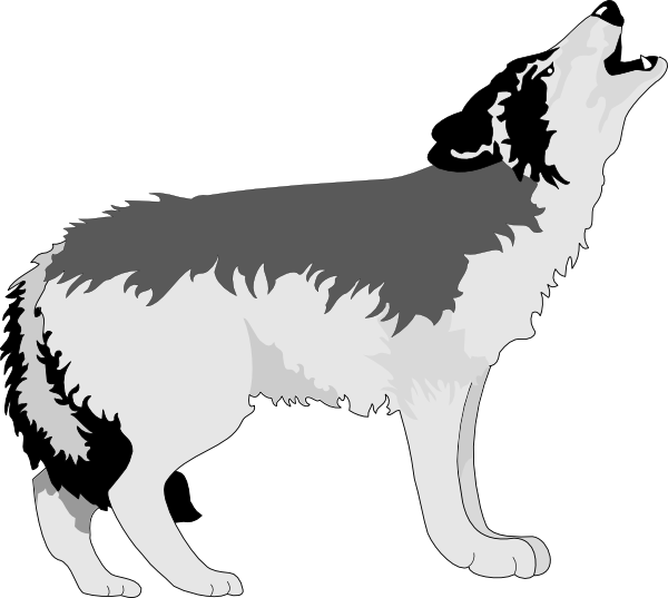Wolf howling clip art at clker vector clip art