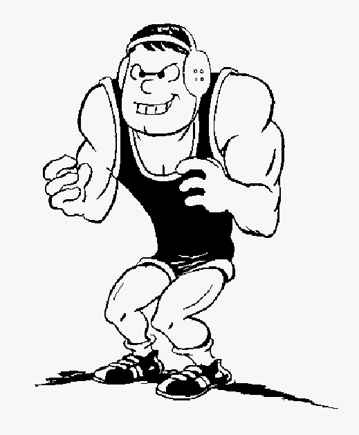 High school wrestling drawings clipart 2