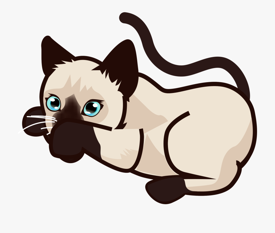 Kittens Clipart 9 Cat - Cute Cartoon Siamese Cat , Transparent 