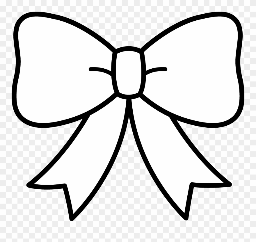 Bow Clipart Black And White - Ribbon Clipart Black And White - Png 