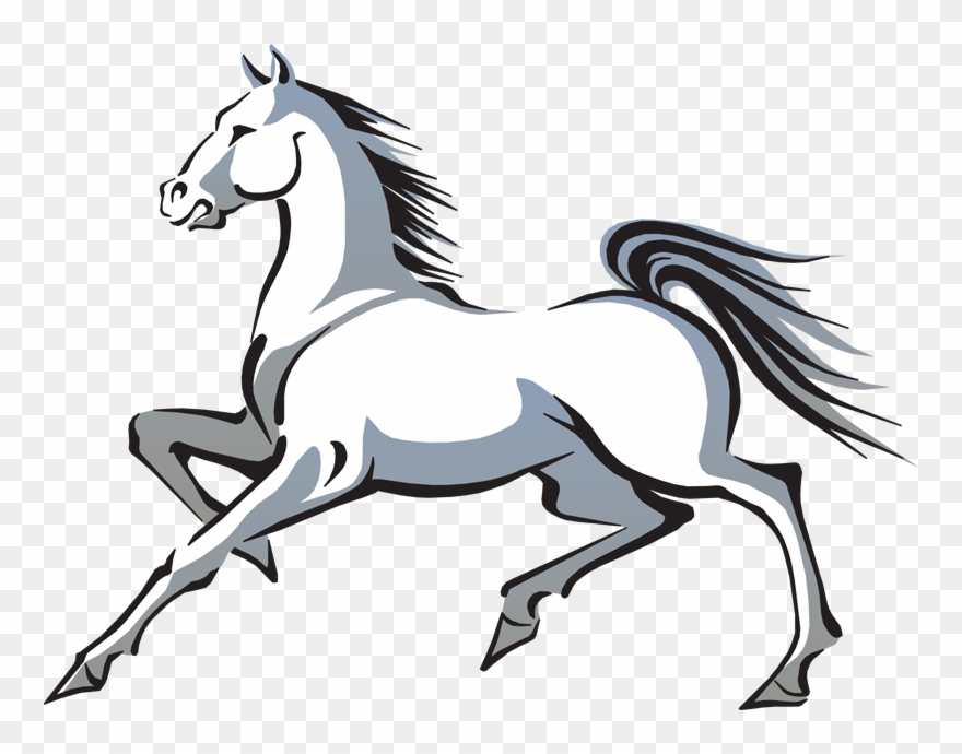 Free Horse Clip Art - Mustang Horse Transparent - Png Download 