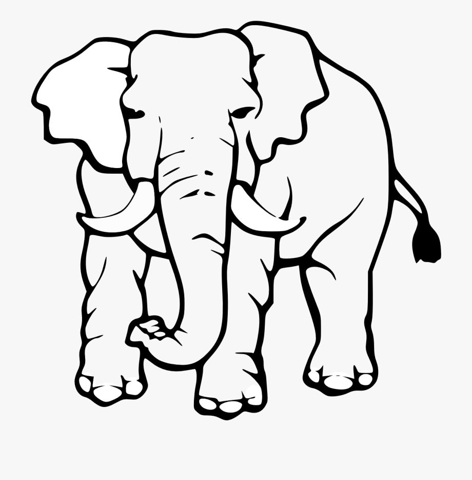 Elephant Black And White Elephant Clipart Black And - Cool 