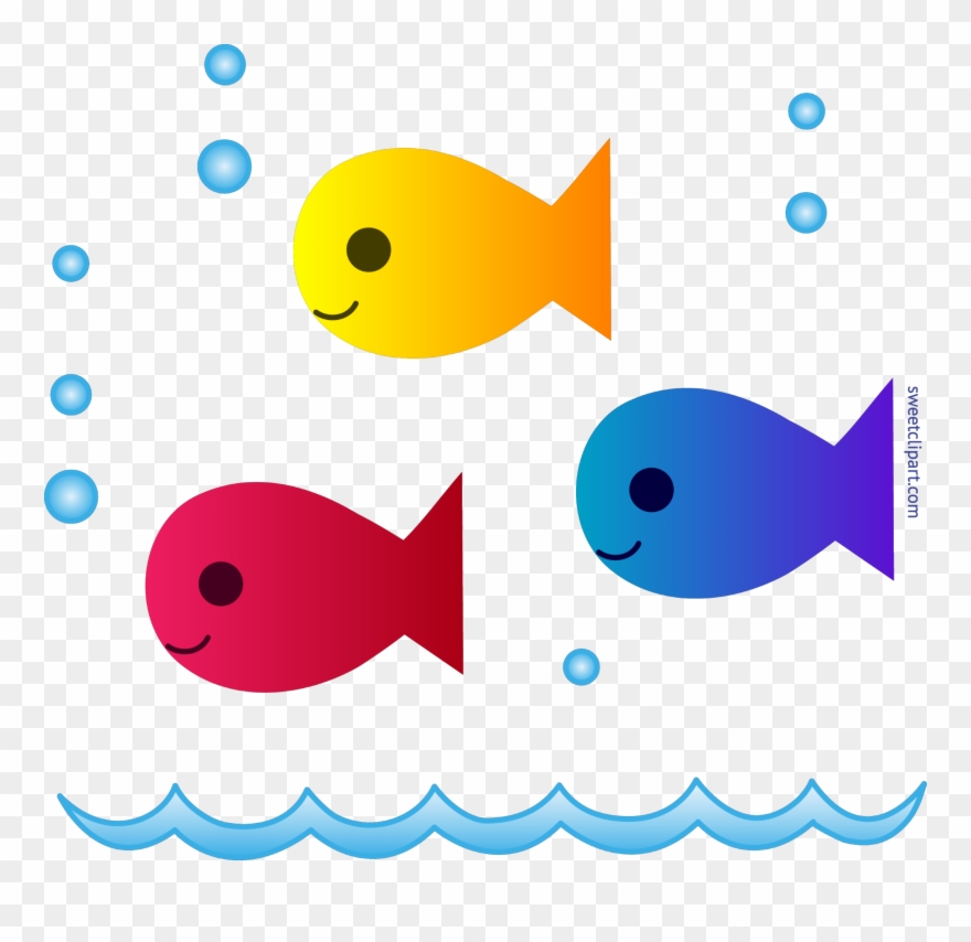 Cute School Fish Clipart - Fish Swimming Clip Art - Png Download 