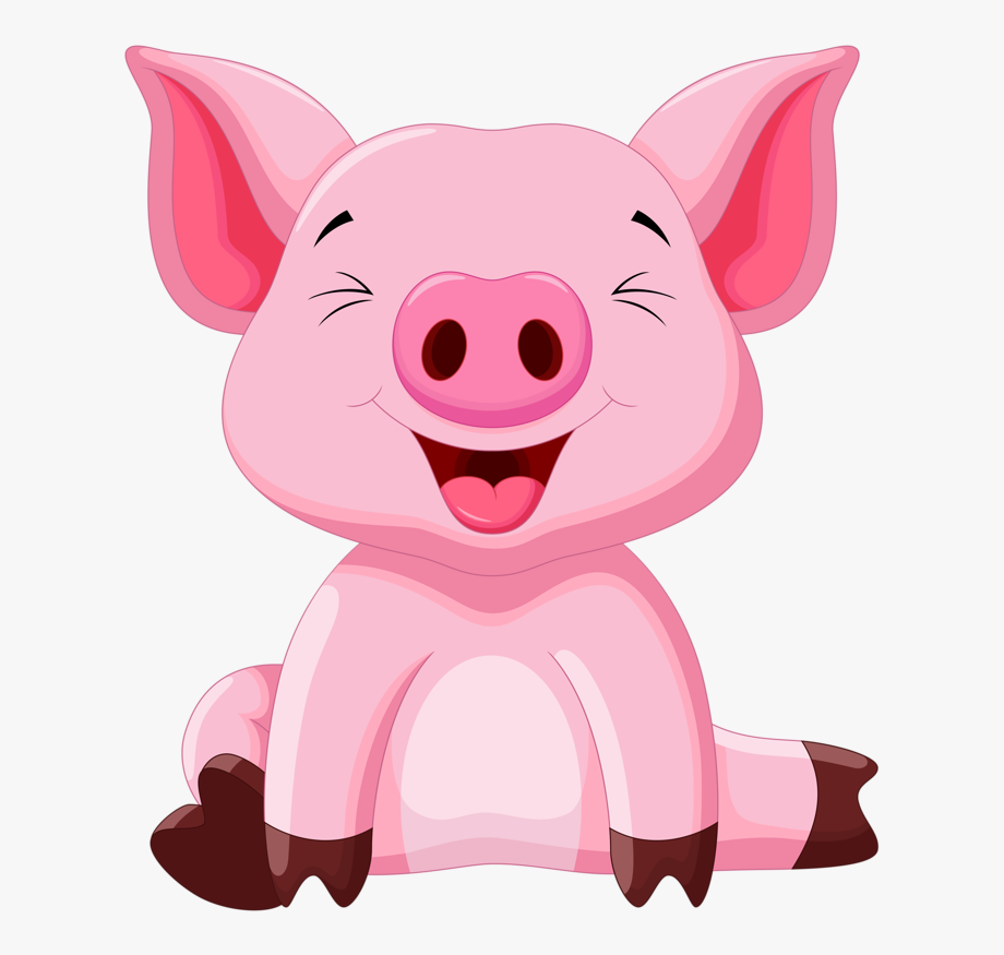 Cute Clipart, Cute Animal Clipart, Cute Pigs, Baby - Cute Cartoon 