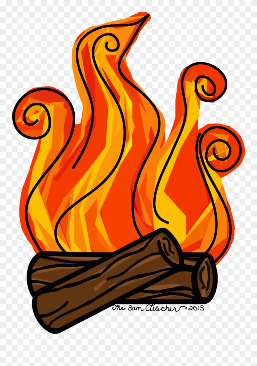 Campfire Clipart Fireplace Fire - Fire In Fireplace Clip Art - Png 