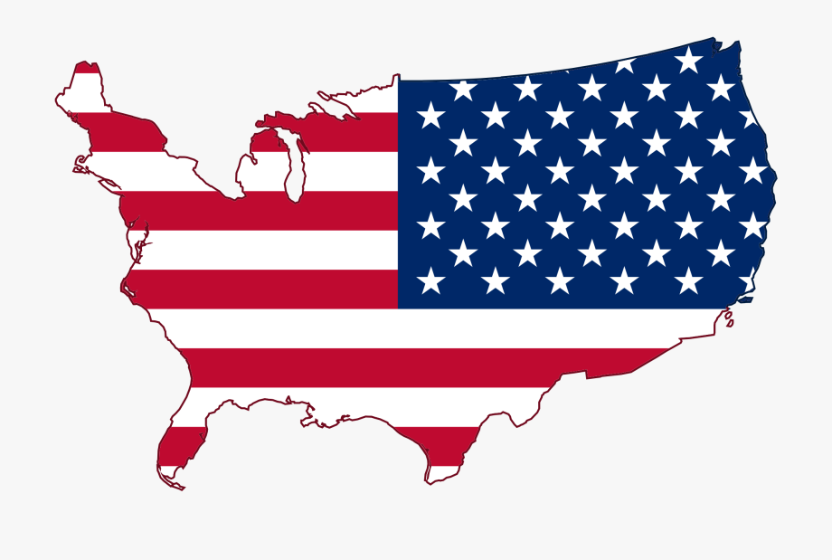 Clipart Of Flag, Mapa Us And Svg States - Transparent Usa Map Flag 
