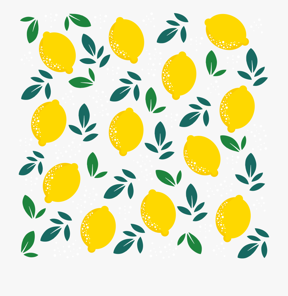 Lemons Clipart Lemon Leaf - Lemon Background , Transparent Cartoon 