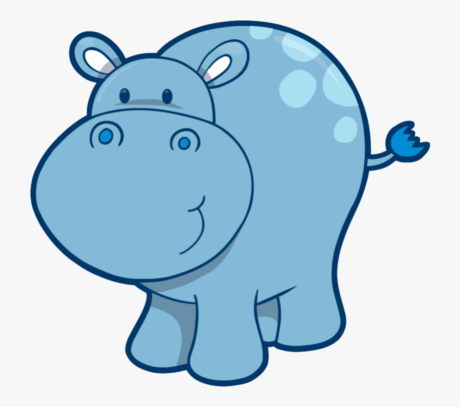Drawing Hippopotamus Cute - Hippo Clipart Png , Transparent 