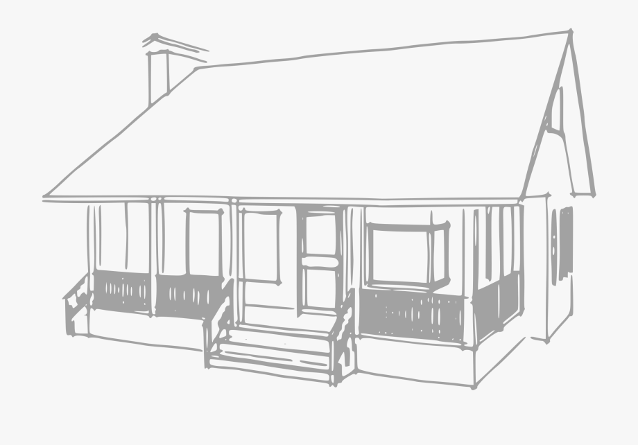 line drawing house clipart porch