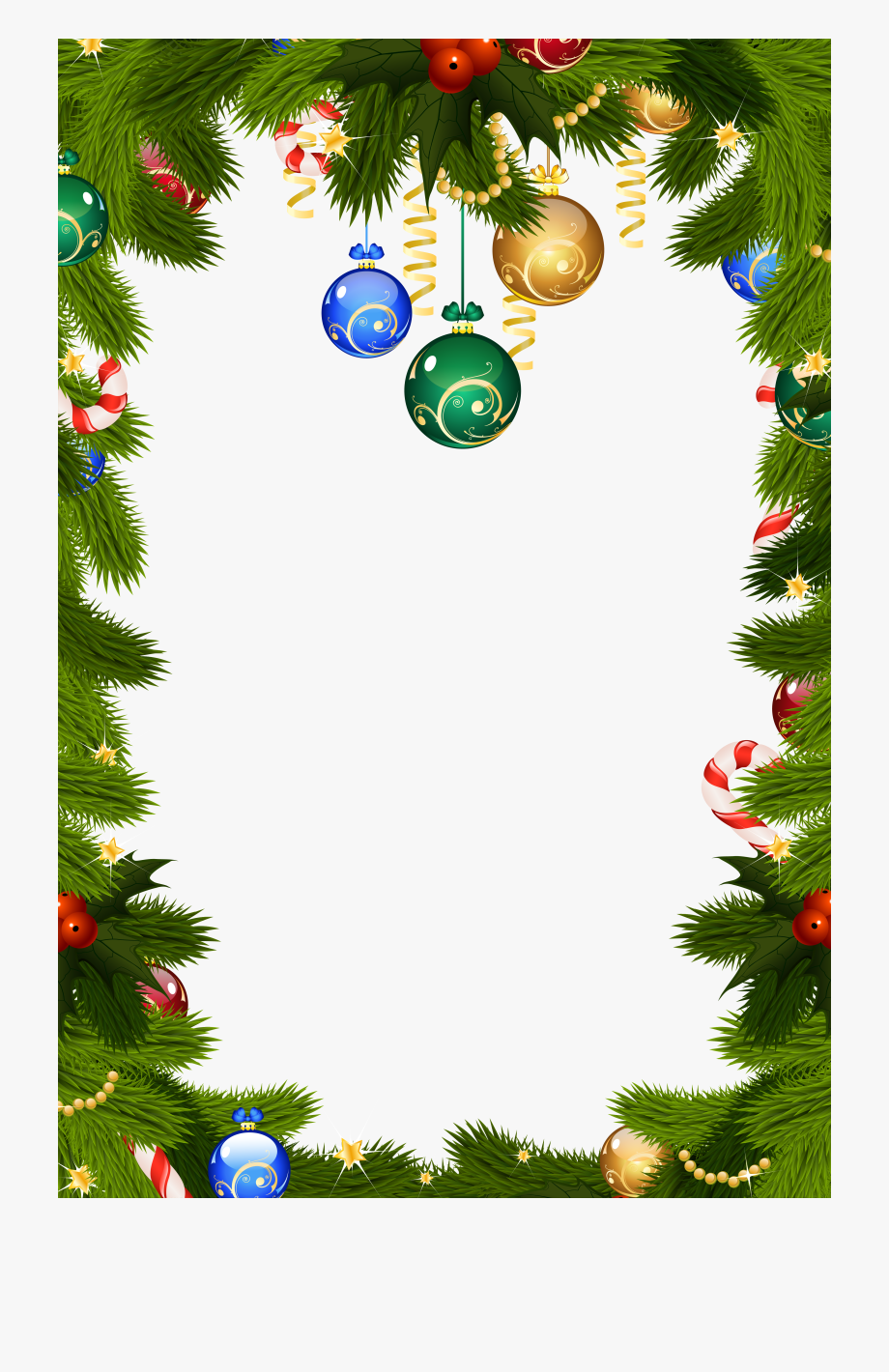 Free Holiday Clipart Borders - Transparent Background Christmas 