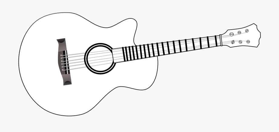 Guitar Black And White Black And White Acoustic Guitar - White 
