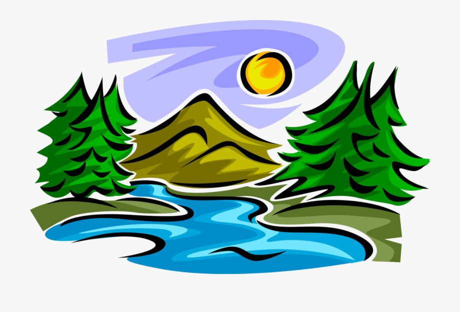 river and mountain clipart Clip Art Library