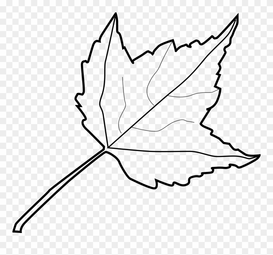 Pumpkin Leaves Clipart Free Black And White Techflourish - Leaf 