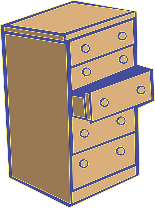 Drawer Cliparts - Lemari Clipart - Png Download 