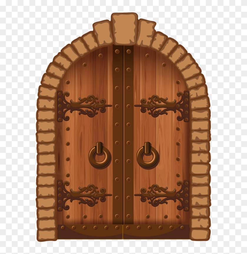 Clipart Barn Open Door - Wooden Door Clipart, HD Png Download 