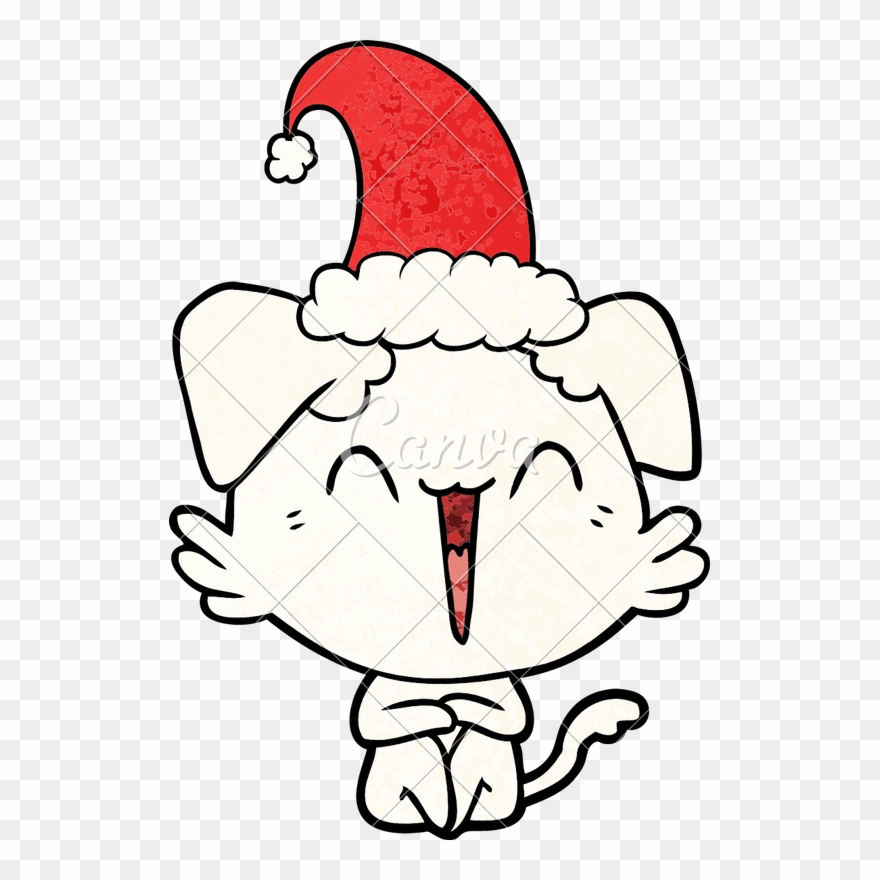 Christmas Dog Cartoon - Disgusted Face Cartoon Clipart 