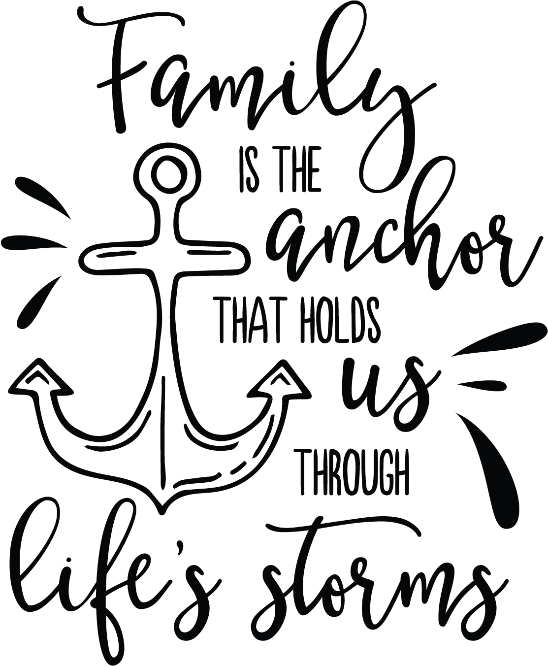 Family Is The Anchor That Holds Us Through Lifes Storms Clip Art Library