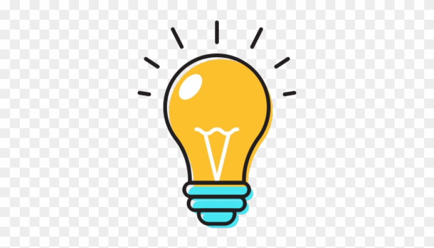 Idea Clipart Yellow Bulb - Lightbulb Clipart Transparent 