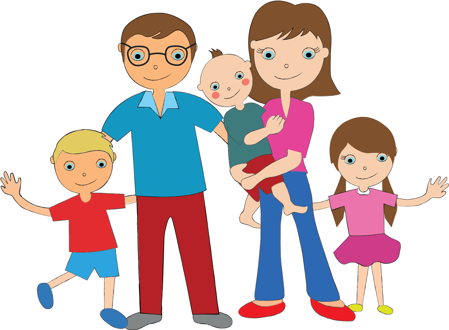 5 Family Members Clipart - Png Download - Full Size Clipart 