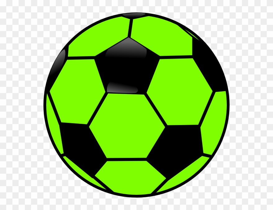 Leaf Clipart Black And White - Green And Black Soccer Ball - Png 