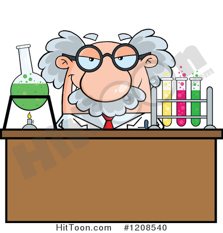 Scientist Clipart : Science Professor Conducting an 