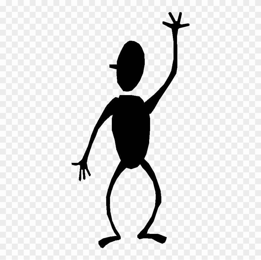 Office Clipart Screen Beans - Stick Figure Waving Goodbye - Png 