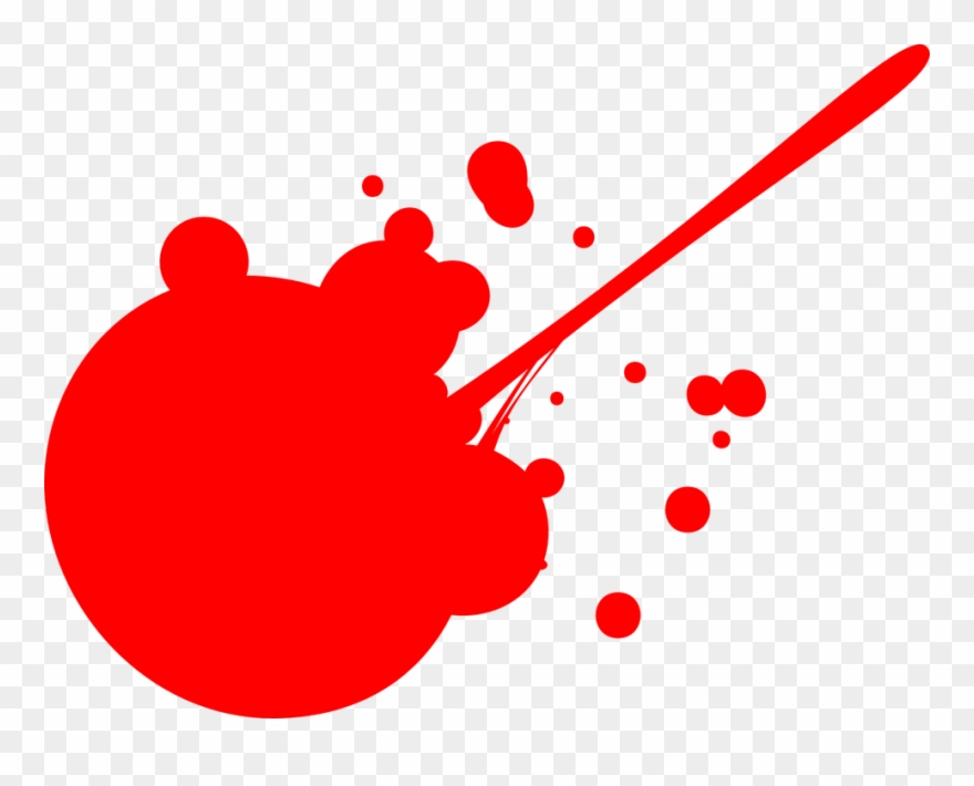 Collection Of Red Paint Cliparts - Cartoon Blood Splatter Png 