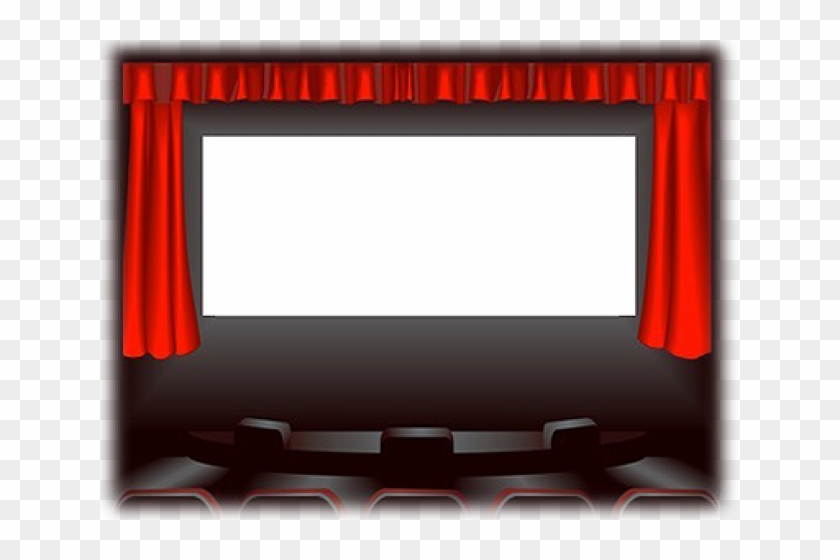 Theatre Clipart Movie Curtain - Movie Screen Clip Art - Png 