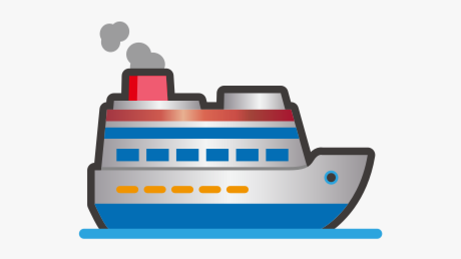 Cartoon Carnival Cruise Ship : This clipart image is transparent