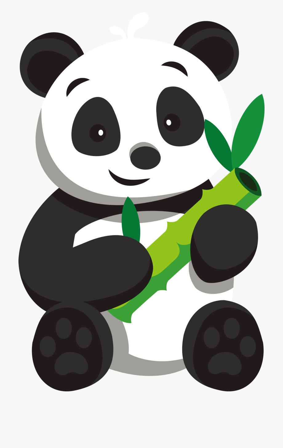 Clip Royalty Free Stock Giant House Restaurant Bear - Panda Eating 